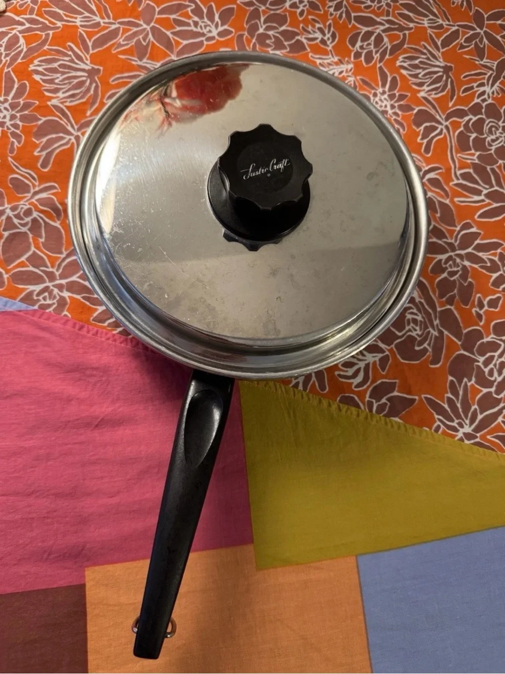 LUSTRE CRAFT 18-8 3 PLY Stainless Steel Cookware Vintage SKILLET Pan LID Pot